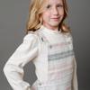 Hope & Henry Baby Girls' Sleeveless Ruffle Strap Skirtall, 12-18 Months, Gray and Rose Plaid view 3