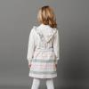 Hope & Henry Baby Girls' Sleeveless Ruffle Strap Skirtall, 12-18 Months, Gray and Rose Plaid view 4
