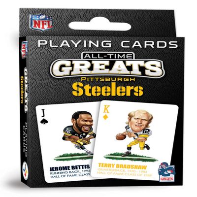 MasterPieces Family Games - Pittsburgh Steelers All-Time Greats Playing Cards - Officially Licensed Playing Card Deck for Adults, Kids, and Family