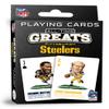MasterPieces Family Games - Pittsburgh Steelers All-Time Greats Playing Cards - Officially Licensed Playing Card Deck for Adults, Kids, and Family view 1