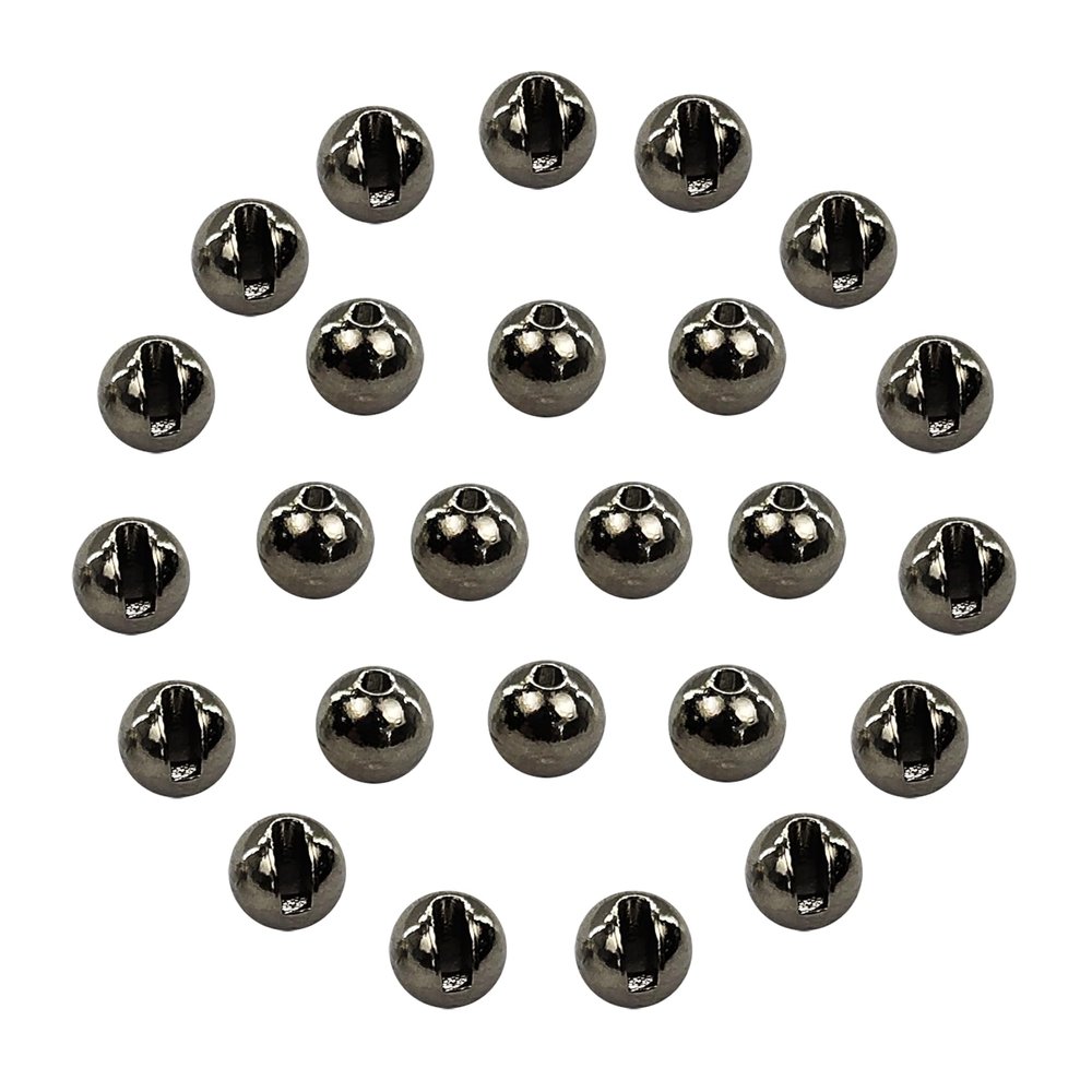 EUPHENG 25 PC Slotted Tungsten Beads Fly Tying Beads Head for Nymph Fishing Materials 12 Colors / 5 Sizes