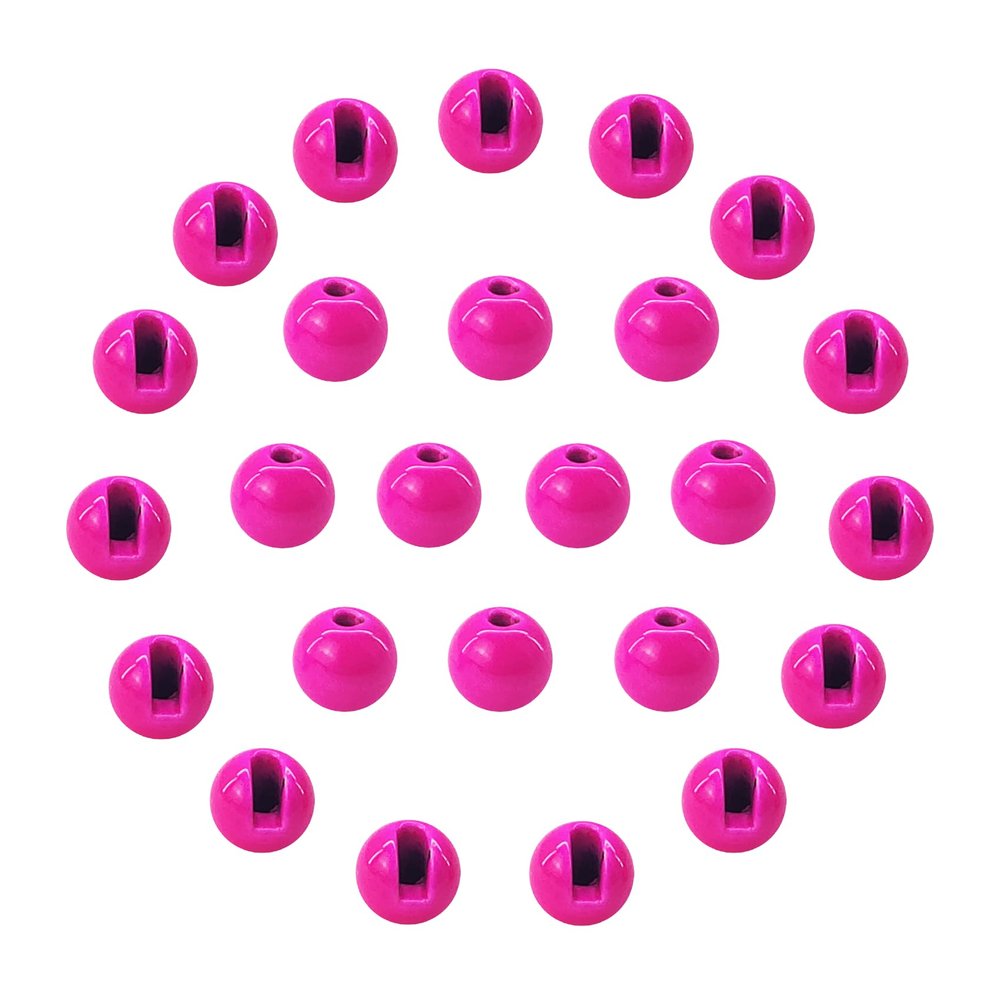 EUPHENG 25 PC Slotted Tungsten Beads Fly Tying Beads Head for Nymph Fishing Materials 12 Colors / 5 Sizes