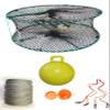 KUFA Sports Foldable Prawn Trap (Stretched Mesh Size:1-1/8") with 400' Rope, Yellow Float, Plastic Vented Bait Cage & Harness Combo (PRN58+PAQH5) view 1