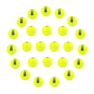 EUPHENG 25 PC Slotted Tungsten Beads Fly Tying Beads Head for Nymph Fishing Materials 12 Colors / 5 Sizes