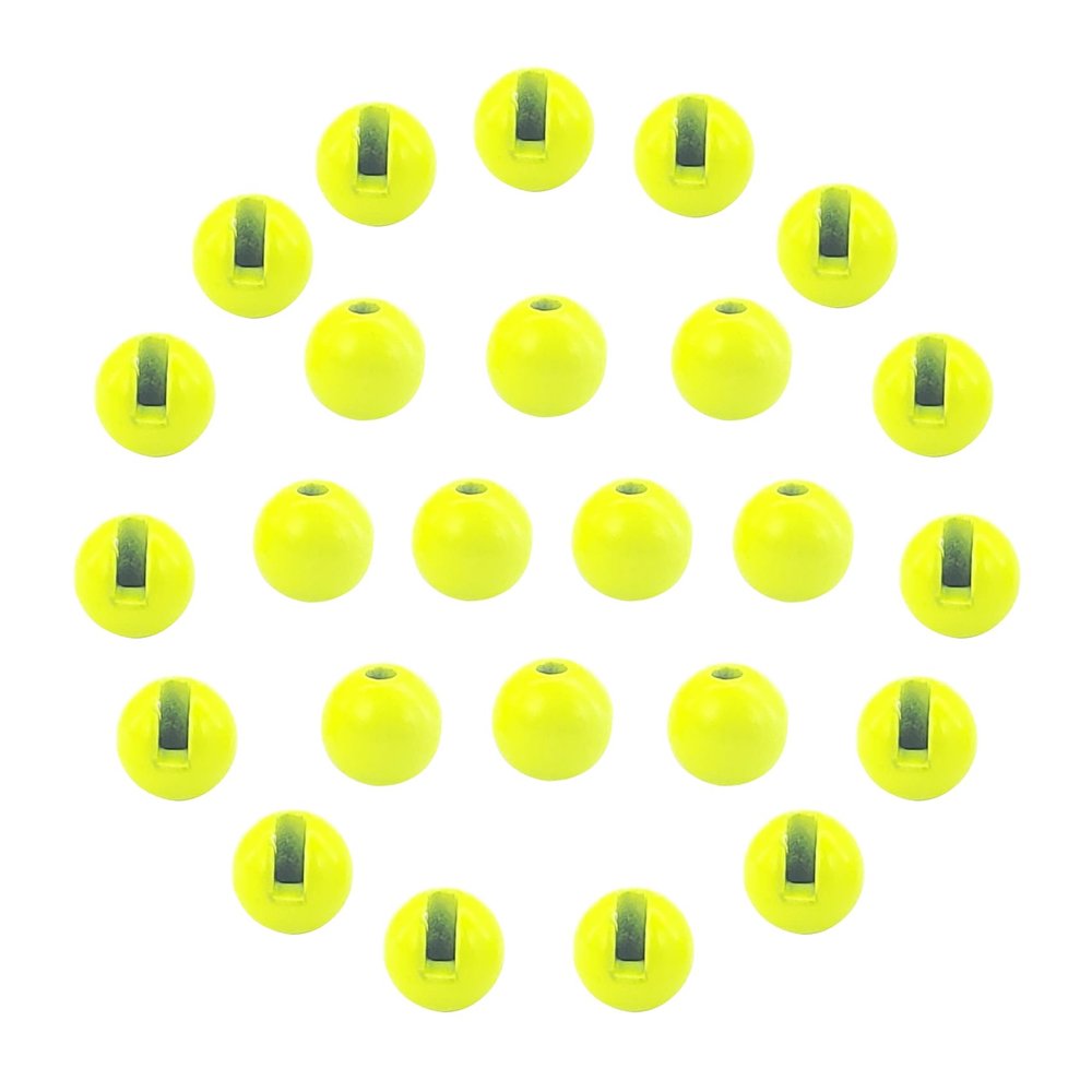 EUPHENG 25 PC Slotted Tungsten Beads Fly Tying Beads Head for Nymph Fishing Materials 12 Colors / 5 Sizes