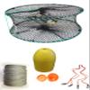 KUFA Sports Foldable Prawn Trap (Stretched Mesh Size:1-1/8") with 400' Rope, Yellow Float, Bait Bag & Harness Combo (PRN58+PALH1) view 1