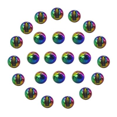 EUPHENG 25 PC Slotted Tungsten Beads Fly Tying Beads Head for Nymph Fishing Materials 12 Colors / 5 Sizes