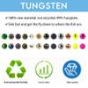 EUPHENG 25 PC Slotted Tungsten Beads Fly Tying Beads Head for Nymph Fishing Materials 12 Colors / 5 Sizes view 4