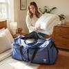 Bago Big XXL Foldable Duffel Bags for Traveling Women & Men - 140L Packable Duffle Bag for Travel with Shoe Compartment - Water Repellant, Heavy Duty, Lightweight Folding & Collapsible (SnowDepBlue) view 2
