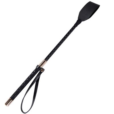 OBTANIM 18 Inch Riding Crop PU Leather Horse Whip Crop for Equestrian Horses (Style A, Gold)
