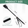OBTANIM 18 Inch Riding Crop PU Leather Horse Whip Crop for Equestrian Horses (Style A, Gold) view 2