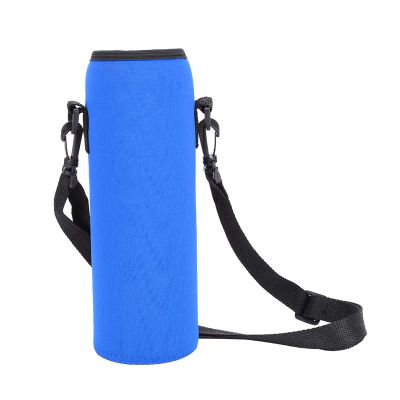 Water Bottle Carrier , Insulated Water Bottle Holder Bag Case Pouch Cover 1L adjust Shoulder Strap , Travel Water Bottle Bag (Blue) , Water Bottle Holder Case Bag Sleeve slinger Carrier , Insulated
