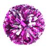 AODUOER 2 Pack Metallic Cheerleading Pom Poms for Game Cheering Squads Football Basketball Sports Dancing Party Kids Adults Plastic Cheer Pompoms Cheerleader Costume Women (Rose Red/Silver) view 1