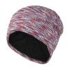 Womens and Mens Double Layer Thick Warm Pullover Hat Confinement Hat Check Ear Guard Hat Hat Chin Strap Purple view 1