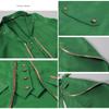 Halloween Costumes for Men Steampunk Jacket Priest Costume Wizard Robe Adult Costume Mens Steampunk Costume Jacket Vintage Tailcoat Joker Costume for Men B#Green 2XL view 2