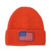 2021 Outdoor Hat Winter Adult Neutral Hat Keep Warm Hats Decorate Knitted Woolen Hat Soft Dress Hats for Women Orange view 1