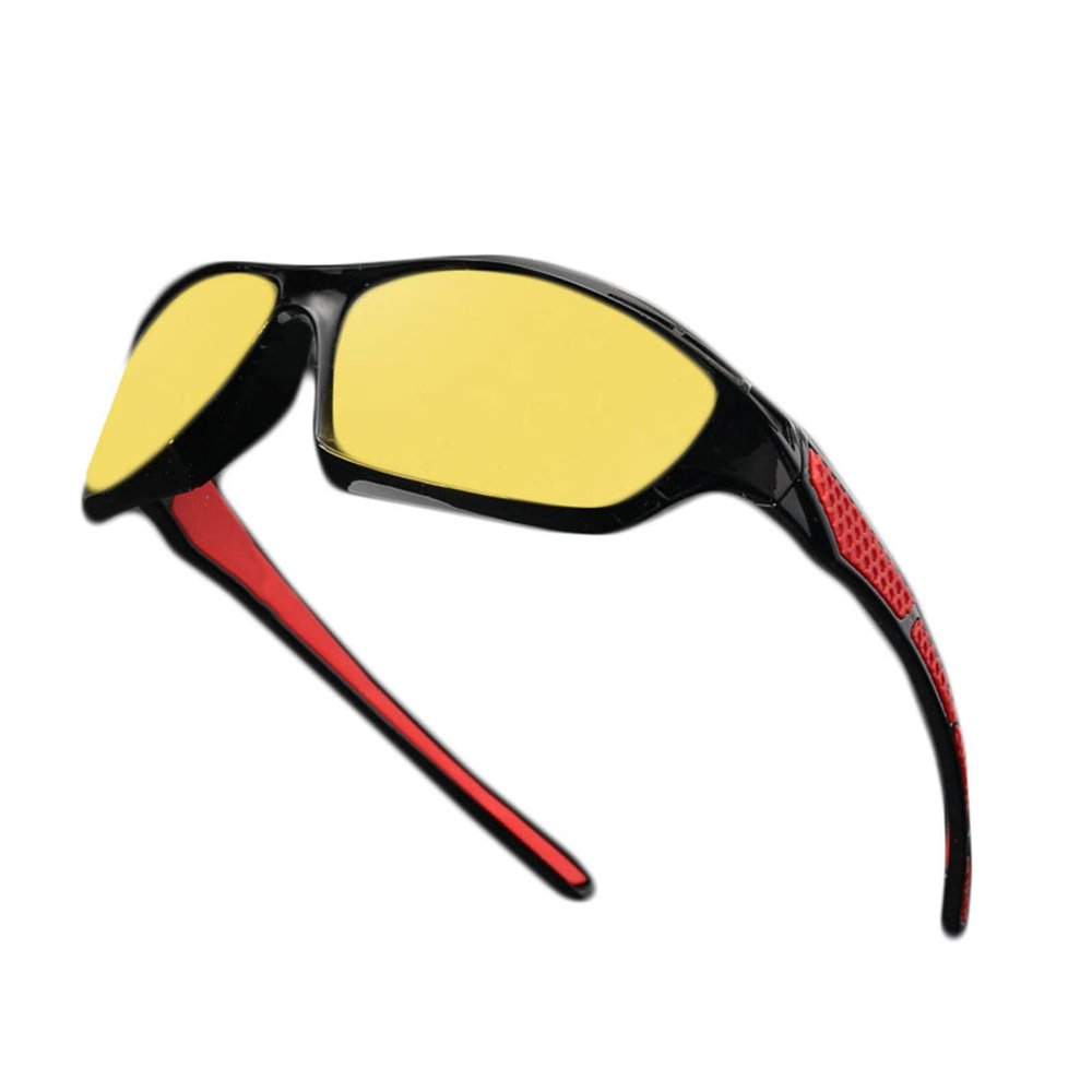 Sports polarized full lens Reading Sunglasses for Men's Outdoor Driving Night Vision Reader Presbyopic Goggles Anti Glare (black yellow, 1, multiplier_x)