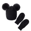Boys Glove Hat Girls Kids Warm Winter with Mittens and Baby Two-Piece Set Baseball Caps Fastskin3 Cap Black view 1