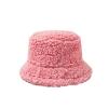 Ladies Winter Bucket Hat Cute and Warm Caps Hunting Fishing Hat on Field Baseball Caps Pink view 1