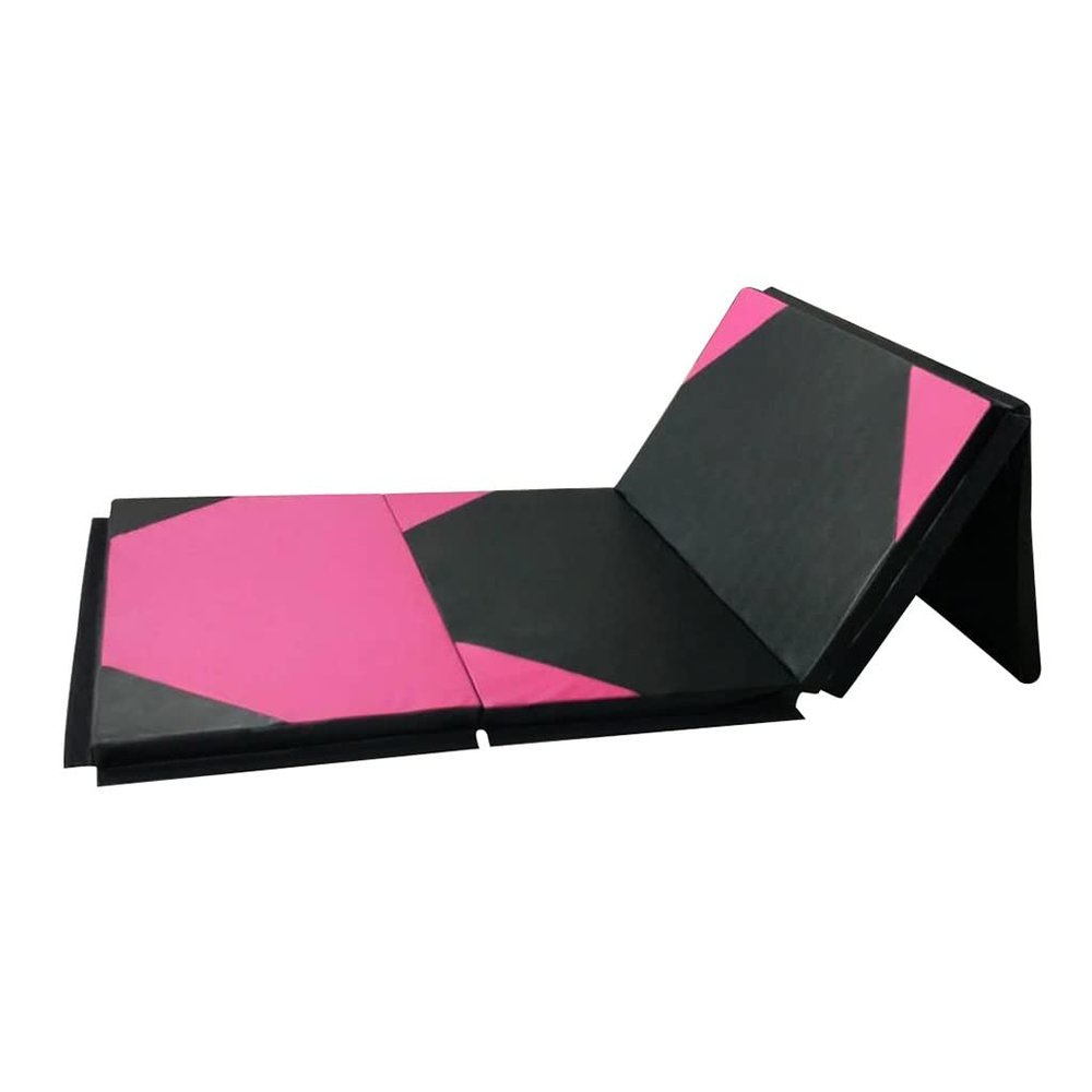 Agility Training Cone Two-Color Stitching Gymnastics Tumbling Mat, Four-fold Folding Sports Fitness Mat, Waterproof and Non-Slip Easy to Carry (Size : 300x120x5cm)