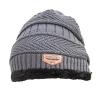 Hat Warm Men's Knitted Winter Winter Gloves Windproof Three-Piece Knitted Scarf Winter Hats for Men Trapper Grey view 4