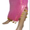 Belly Dance (Fushia x Gold Nancy Stretchy Galabeya Dress Costume Baladi Saidi view 3