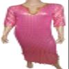 Belly Dance (Fushia x Gold Nancy Stretchy Galabeya Dress Costume Baladi Saidi view 4