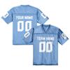 Custom Replica Football Jersey, Football Uniform, Personalize Your Team Name and Number, Fans Gift Men Women Youth,S-6XL light blue view 1