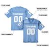 Custom Replica Football Jersey, Football Uniform, Personalize Your Team Name and Number, Fans Gift Men Women Youth,S-6XL light blue view 3