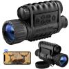 True WiFi Night Vision Monocular Support Smartphone iOS/Android 32G Super HD in Full Darkness Clearly Infrared Camera Telescope 12MP Photo Video Night Watching 5X Digital Zoom Night Vision Binocular view 1