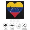 Love Venezuela Heartbeat Women's Scarfs Square Handkerchiefs Bandana Neck Scarf Wraps Hair Head Scarf Indoor Outdoor 25"x25" view 2