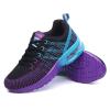 Zonkacen Women's Lace Up Comfortable Breathable Air Cushion Walking Sneakers for Summer Outdoor Exercise Running Jogging Playing Hiking Trekking Black Purple 8.5 Women view 2