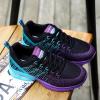 Zonkacen Women's Lace Up Comfortable Breathable Air Cushion Walking Sneakers for Summer Outdoor Exercise Running Jogging Playing Hiking Trekking Black Purple 8.5 Women view 4