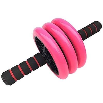 Feiyx Three Wheel Roller,Abdominal Core Carver Fitness Workout for Abs - Home Gym Workout,Abdominal Wheel Roller with Mat,Ab Wheel Roller Kit for Men Women Abdominal