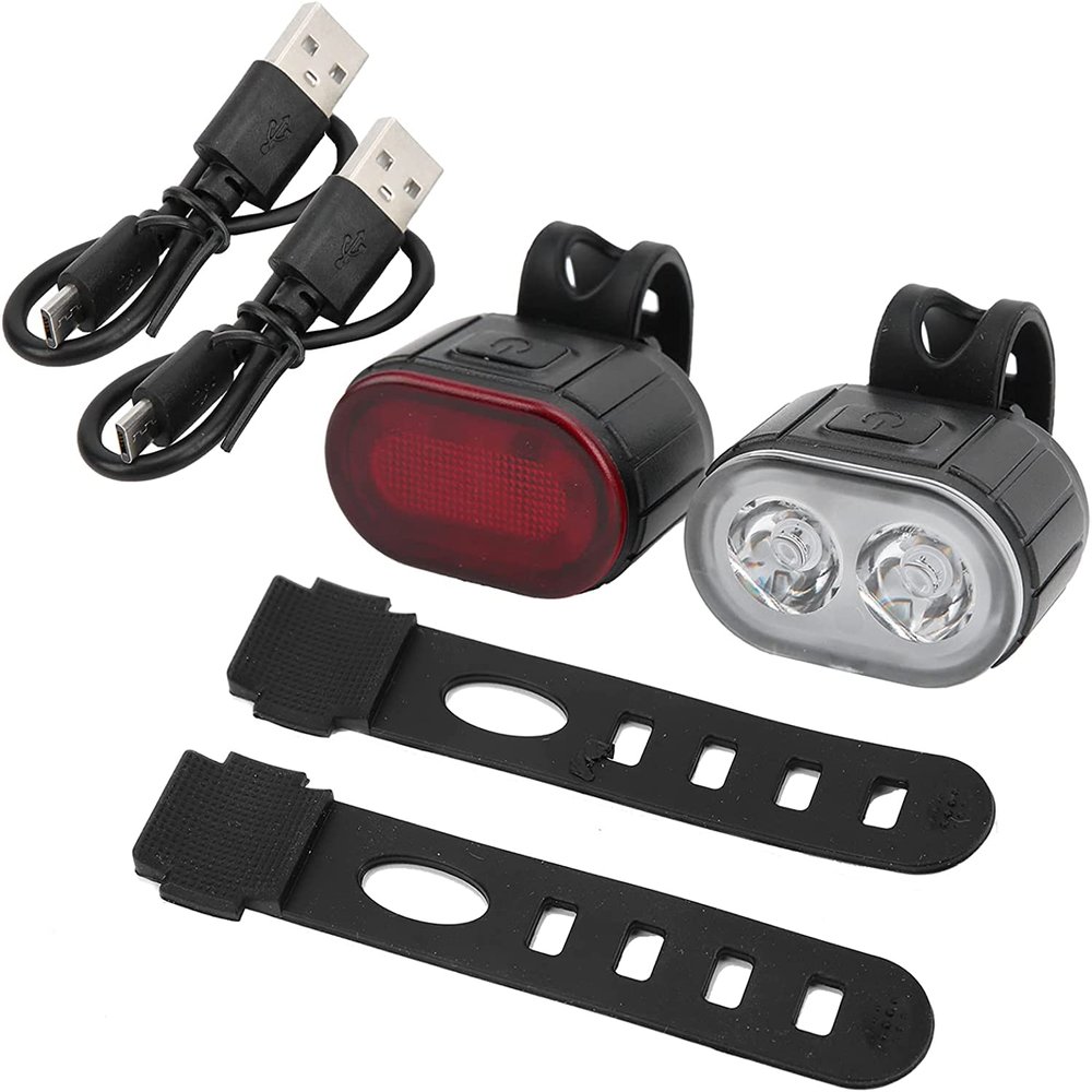 JYYBN Bicycle Front Light -Bike LED Tail Light Front Light USB Rechargeable Cycling Safety Front Rear Lights Set