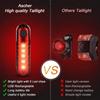 JYYBN 2 Pack Smart Bicycle Tail Light, Ultra Bright LED Warning Bicycle Flashlight USB Rechargeable Waterproof 4 Light Mode Options for Cycling Safety,Red view 3