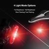 JYYBN 2 Pack Smart Bicycle Tail Light, Ultra Bright LED Warning Bicycle Flashlight USB Rechargeable Waterproof 4 Light Mode Options for Cycling Safety,Red view 4