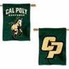 Cal Poly Mustangs Wordmark Double Sided House Banner Flag view 1