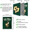 Cal Poly Mustangs Wordmark Double Sided House Banner Flag view 3