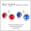 Star Light Crystal Jewelry | Colorful Rhinestone Pierced Earrings for Dance, Pageant, Prom, Performance, Wedding or Special Event Jet Hematite 15mm view 3