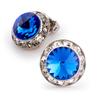 Star Light Crystal Jewelry | Colorful Rhinestone Clip On Earrings for Dance, Pageant, Prom, Performance, Wedding, or Special Event Sapphire 15mm view 1