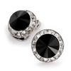 Star Light Crystal Jewelry | Colorful Rhinestone Clip On Earrings for Dance, Pageant, Prom, Performance, Wedding, or Special Event Jet 15mm view 1