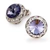 Star Light Crystal Jewelry | Colorful Rhinestone Clip On Earrings for Dance, Pageant, Prom, Performance, Wedding, or Special Event Tanzanite 15mm view 1