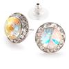 Star Light Jewelry | Crystal Clear and Crystal AB Rhinestone Clip On or Pierced Earrings for Dance, Pageant, Prom, Performance, Wedding 15mm Pierced view 1