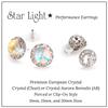 Star Light Jewelry | Crystal Clear and Crystal AB Rhinestone Clip On or Pierced Earrings for Dance, Pageant, Prom, Performance, Wedding 15mm Pierced view 3
