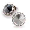 Star Light Crystal Jewelry | Colorful Rhinestone Clip On Earrings for Dance, Pageant, Prom, Performance, Wedding, or Special Event Jet Hematite 15mm view 1