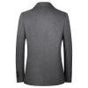 Men's Casual Wool Blend Sport Coat Vintage Slim Fit 2 Button Suit Jackets Single Breasted Blazer Overcoats (Grey,X-Large) view 2
