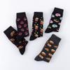 Drincoshow Gourmet Socks Donut Oreo Popcorn Sandwich Casual Cotton Socks European and American Street Trends Mid-Calf Socks (European code: 39-46,Doughnuts) view 4