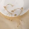 2PCS Women's Clip-On Earrings Without Pierced Rose Flower Bone Clip Butterfly (Butterfly Flower Tassel Clips) view 4