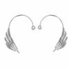 2PCS Women's Clip-On Earrings Hook Without Pierced Ear Bone Clips (Silver Swan Wings Ear Clips) view 1